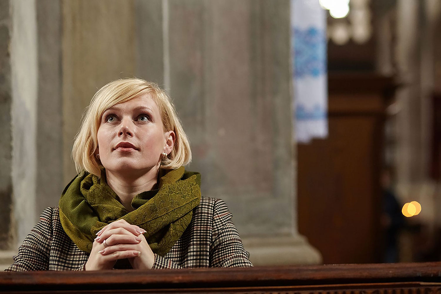 woman in church