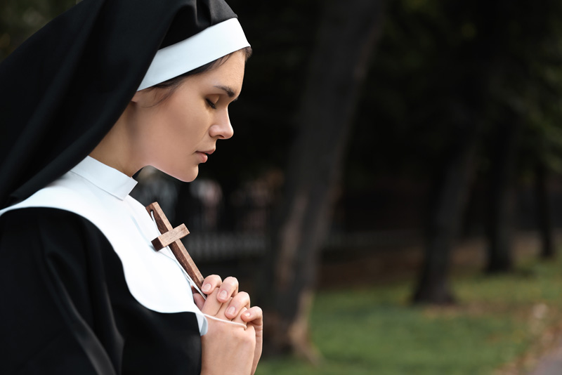 woman in church